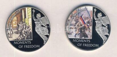 Libéria 2006. 10$ (2x) "Szabadság pillanatai-Szlovák felkelés 1944. / Huszita felkelés" mu...