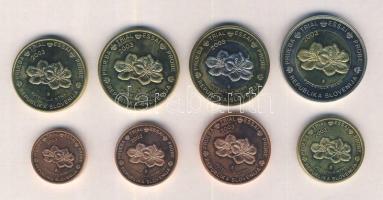 Szlovénia 2003. 1c - 2&#8364; 8klf darab próbaveret sor T:PP Slovenia 2003. 1 cent - 2 Euro 8 different, Euro trial strike set C:PP