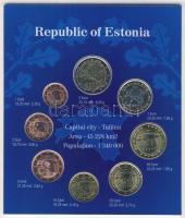 Észtország 2011. 1c - 2€ 8klf, euro forgalmi sor szettben T:1 Estonia 2011. 1 cent - 2 Euro 8 different, euro coin set C:Unc