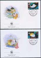 WWF BUtterflyfish set on 4 FDC WWF Pillangó hal sor 4-FDC-n