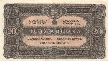 1920. 20f (2x) eltérő színváltozatok + 50f + 1K (2x) + 20K (2x) T:I-,II,II-