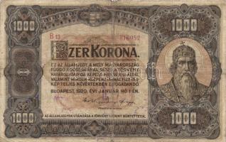 1920. 50K + 1000K "Orell Füssli Zürich" T:II-,III-