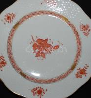 5db kézzel festett Apponyi orange mintás Herendi porcelán süteményes tányér benyomott jelzéssel /
5p...