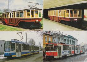 35 db modern képeslap, túlnyomórészt használatlan, magyar villamosok