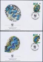 WWF Giant Clam set on 4 FDC WWF Óriáskagylók sor 4 FDC-n