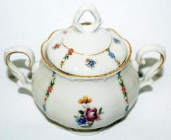 Apró virágokkal díszített hiányos Bavaria porcelán kávéskészlet /
Not complete Bavaria chinaware cof...