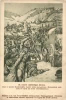 Military WWI Hungarian soldiers against a Russian unit s: Basch Árpád (EK)