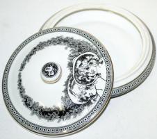 Szász Endre u.: Arcok c. Hollóházi porcelán bonbonnier / 
Faces designed by Endre Szasz Hollohaza ch...