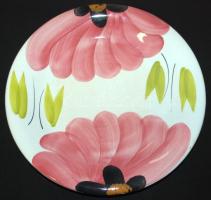 Virágokkal díszített olasz porcelán tál / Talian chinaware plate d: 30cm