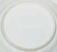 ~1900 Virágokkal díszített porcelán tál d: 32cm