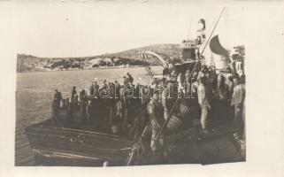 K.u.K. navy, on the board of a battleship, photo