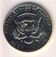 Amerikai Egyesült Államok 1979. 1/2$ "Kennedy" aranyozva és Lincoln fej és 1964-1984 dátum beütéssel! T:1- USA 1979. 1/2 Dollar "Kennedy" gold-plated and with Lincoln head 1964-1984 imprint C:AU