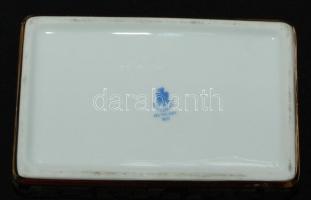 Szász Endre által tervezett Hollóházi jelzett porcelán ékszeres doboz hibátlan állapotban / Faces de...