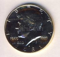 Amerikai Egyesült Államok 1981P. 1/2$ "Kennedy" aranyozva 1960-1985 dátum beütéssel! T:1-
...