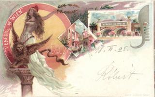 1898 Venedig in Wien fun park litho