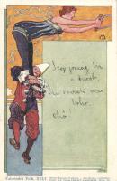 1898 Wiener Künstlerkarte, Fahrendes Volk XVI/1, Philipp und Kramer