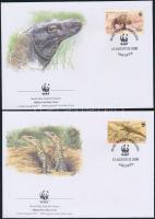 WWF Varanus komodoensis set on 4 FDC WWF Komodói sárkány sor 4 FDC-n