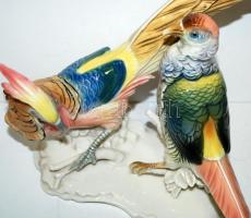 Kézzel festett jelzett ENS Germany porcelán madár figura kis lepattogzással /
Handpainted ENS German...