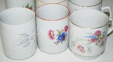 6db klf jelzett Zsolnay porcelán bögre /
6pcs of Zsolnay chinaware cups