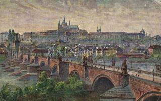 Praha, Prag; Charles bridge, Royal castle s: J. Jáchym (EB)
