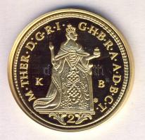 "Magyar aranypénzek utánveretben - Mária Terézia 2 dukát" aranyozott Ag(0.999) emlékérem (...