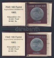 1983. 100Ft "FAO" eredeti tokban, tanúsítvánnyal (2x) T:BU