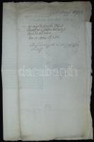 1652 III. Ferdinánd rendelete a cinezett pléh behozatalának tilalmáról, aláírásokkal / 
Charter issu...