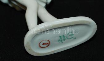 Hollóházi gyakorló balerina, hibátlan, jelzett, m:13 cm