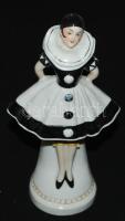 Cca 1960 Sitzendorf porcelán, női bohóc, jelzett, hibátlan, m:19 cm