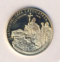 Bognár György (1944-) 1991. "II.János Pál pápa látogatása - Esztergom" aranyozott emlékére...