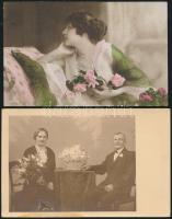 44 db régi motívumlap, romantikus portrék főleg hölgyekről, köztük néhány gyerekekről és párokról