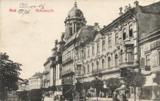 Arad Andrássy square with autobus