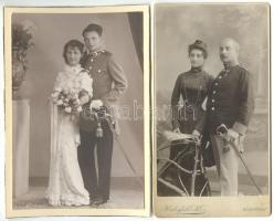 4db katonafotó (3db keményhátú) /  Vintage photos of soldiers 8x4,5-19,13cm