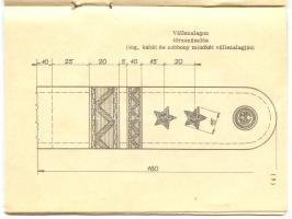 cca 1980 Útmutató a rendfokozati jelzések felvarrásához