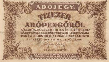 1946. 10.000AP (2x) kétféle + 50.000AP (2x) kétféle + 100.000AP (2x) kétféle + 500.000AP + 1.000.000...