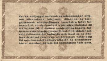 1946. 10.000AP (2x) kétféle + 50.000AP (2x) kétféle + 100.000AP (2x) kétféle + 500.000AP + 1.000.000...