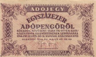 1946. 10.000AP (2x) kétféle + 50.000AP (2x) kétféle + 100.000AP (2x) kétféle + 500.000AP + 1.000.000...
