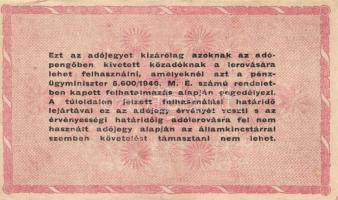 1946. 10.000AP (2x) kétféle + 50.000AP (2x) kétféle + 100.000AP (2x) kétféle + 500.000AP + 1.000.000...