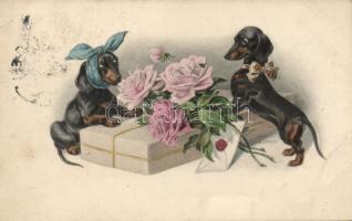 Dogs, artist signed