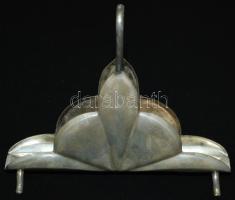1937-1966 Ezüst (Ag) szalvétatartó 800/1000-es magyarországi tisztaságjelzéssel /  Silver table napkin holder with Hungarian 800 fineness hallmark, 16,5x14,5x4cm, 75,7gr
