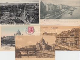 5 db régi városképes lap (köztük '50-es évekbeli is) külföldi városok zsinagógáival