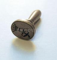 Régi, monogramos réz pecsétnyomó /  Old brass stamp with monogram 4cm