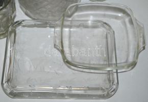 Nagy üveg tétel: 6 db mindenfajta és korú, varsói palack, Igmándy keserű víz, hamutartók egyik sérül...