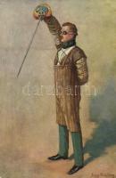 Foil-fencing studentika, s: Georg Mühlberg (wet damage)