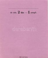 1940. 4db eredeti, használatlan fillér csomagoló (50db 2f / 50db 10f)