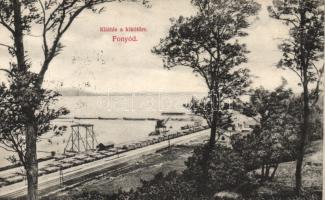 Fonyód kikötő, tehervonat, vasútvonal (EK)