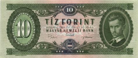 1969. 10Ft (3x) közeli sorszámúak is T:I(apró sarokhajlás)