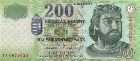 2004. 200Ft "FB" + 2005. 200Ft "FA" + 2006. 200Ft "FA" T:I-