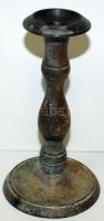Cca 1880 fém gyertyatartó, m:16 cm