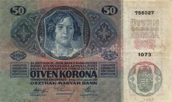 1914. 50K "Deutschösterreich" felülbélyegzés T:III